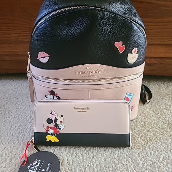 Kate Spade Minnie Mouse backpack and Wallet - Picture 1 of 4